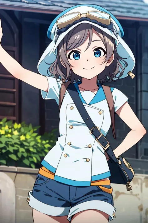 ((masterpiece,best quality)), absurdres,
<lora:You_Genjitsu_no_Yohane:0.7>, You_Genjitsu_no_Yohane, shorts,
solo, smiling, looking at viewer, cowboy shot,
cinematic composition, dynamic pose,