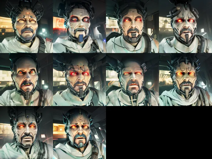 Portrait photo of muscular bearded guy in a worn mech suit, ((light bokeh)), intricate, (steel metal [rust]), elegant, sharp focus, photo by greg rutkowski, soft lighting, vibrant colors, (masterpiece), ((streets)), (detailed face:1.1), eye iris