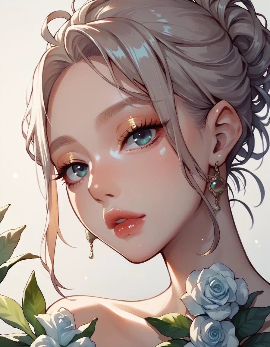score_9, score_8_up, score_7_up, score_6_up, anime, face close up, a girl, glossy coral lips, mascara, shimmering eyeshadow, wedding, source_anime<lora:makeup_master_pony_v1:0.8>