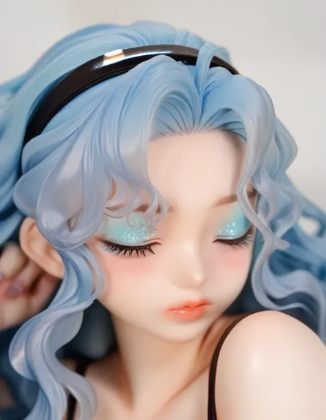 (masterpiece, highest quality, High resolution:1.2), One Girl, alone,Ram,(close)、blue eyes、Blue Hair、Seductive pose