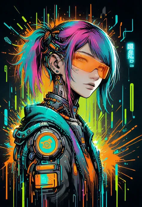 anime artwork sci-fi style cyberspace dj club, augmented reality street artist, wearing a holo-hoodie, from the sides and on the side, headphones, short neon undercut hair, neon rim lighting,  <lora:Splash_Art_SDXL:0.8> mad-cbrpnksplshrt, . futuristic, technological, alien worlds, space themes, advanced civilizations . anime style, key visual, vibrant, studio anime,  highly detailed