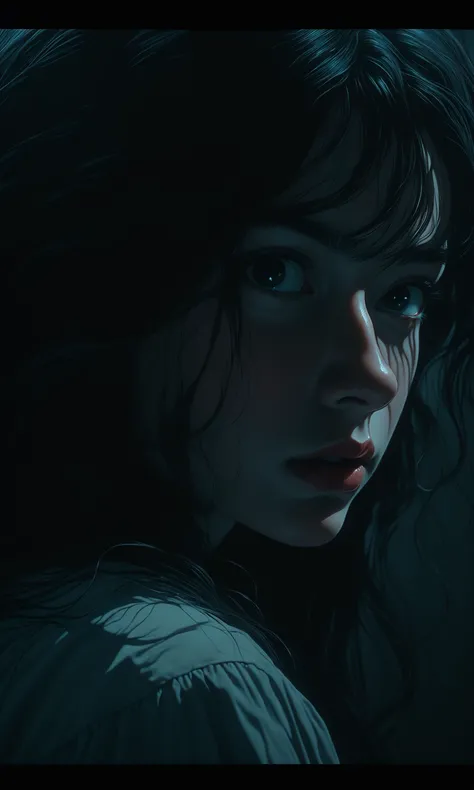 In the dimly lit room, a mesmerizingly beautiful girl stood, her face awash with an ethereal glow from the moonlight that spilled through the window. Her body convulsed with deep, gut-wrenching sobs that echoed through the silence, as if her heart was breaking with each cry. Tears poured from her eyes, a relentless flood that seemed to have no end.
Her once radiant blue eyes were now swollen, bloodshot orbs, the pain within them so palpable it felt like a tangible force. The tears that cascaded from those eyes were like crystalline rivers, flowing ceaselessly down her cheeks. Each droplet that fell carried with it the weight of her anguish, leaving behind trails of glistening despair on her porcelain skin.
Her disheveled locks, the color of the darkest night, clung to her tear-soaked face, as if desperately clinging to the remnants of her shattered composure. Strands of hair, heavy with the weight of her sorrow, entangled with her moistened lashes, emphasizing the depth of her pain. The once vibrant curls now hung limp, as if drained of life by the intensity of her weeping.
Her quivering lips, once adorned with a captivating smile, now trembled uncontrollably with each anguished breath. The rosy hue that once painted them had faded into a ghostly pallor, a stark contrast to the crimson traces left by her tears. The salty taste of her sorrow mingled with the pain etched upon her lips, as if each sob was a knife that carved deeper into her wounded soul.
Her delicate shoulders shook violently, her body wracked with the torment of her tears. The fabric of her dress clung to her trembling frame, a witness to the storm of emotions raging within her. Each convulsion of her body seemed to be an outward manifestation of her inner turmoil, a physical expression of the agony that consumed her.
In this moment of profound grief, her tear-streaked face and swollen eyes became a canvas of sorrow, a testament to the depths of her pain.