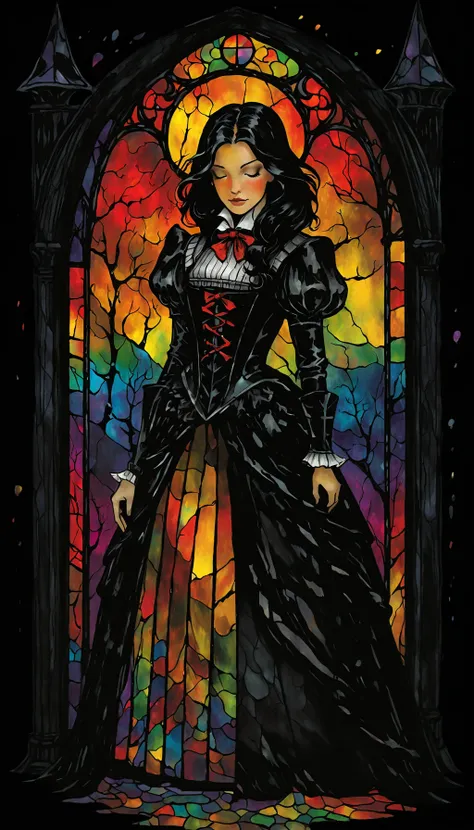 <lora:crayons_v1_sdxl:0.5> <lora:DarkestDungeonSDXL:0.5> ddstyle (masterpiece, illustration, high resolution:1. 3), Heroine of Sleepy Hollow, magical fantasy art is done in oil paint and liquid chrome, liquid gold, liquid black, liquid rainbow, splattered paint, two parts in one art, double exposure, best quality, dark tales, art on a cracked paper, fairytale, patchwork, stained glass, storybook detailed illustration, cinematic, ultra highly detailed, tiny details, beautiful details, mystical, luminism, vibrant colors, complex background, resolution hyperdetailed intricate liminal eerie precisionism, DSLR filmic hyperdetailed, intricate background, fantasy creepy nightmare, dark luminescent art by Tim Burton, Alyssa Monks, Brian Froud, Arthur Rackham, Jean Baptiste Monge, Alberto Seveso, Jeremy Mann, Gris Grimly