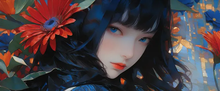 Masterpiece, best quality, reference sheet sakiyamama ((sketch)), baroque oil painting, Spectacular, Modigliani, Roman, Fragmentation, by Emil Nolde and Go Nagai,
break
An extremely delicate and beautiful Catalan girl, solo, perfect eyes, intricately detailed beautiful black eyes eyes, horizontal pupils, looking at viewer, Prism Refraction, intricately detailed skin, perfect nose, perfect lips, perfect anatomy, (Brilliant rays:1.2), sitting with back arched,
break
Lycra  Moroccan Cyber-Silk Trousers,  Augmented Reality Bustier, , Holo-Lace Veil, Bionic Utility Harness  and designed by Kim Jones and Olivia Marie Braida-Chiusano and anthroponiessfm,  [(details:1.2): [ (many small details:1.3) : [ (many ultrasmall details: 1.2):(very detailed ultrasmall edges and microrelief:1.5):0.7 ]: 0.4 ] :0.2], 
break
plaid background with Gerbera Ruby Red and  and Interplanetary, Interplanetary, Geocentric, phenomena/astronomy/natural} and Large Indanthrone Blue Weeping Spherical plant, Tough Texture Flexuose plants/stem, properties/textures/bark, Acicular plants/leaf leaf, plants/leaf-Venation, Tufted, plants/leaf-Margin, Cobalt Blue Red Shade Peduncle plants/flower flower, properties/shape/petal,    , <lora:add-detail-xl:2>,
break
(close up her eyes, dynamic angle, sharp focus, deep of field, symmetric composition, golden ratio:1.5),  Lantern, film grain, High Dynamic Range,
break
(best quality, masterpiece:1.5), (dark shot, best shadow:1.3), highres, raw, ultra high res, professional, absurdres, ultra detailed, extremely detailed, intricately detailed, HDR, UHD, 64K,