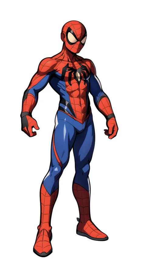 centered, digital art, masterpiece, | spiderman, character concept, symetrical outfit, | detailed,