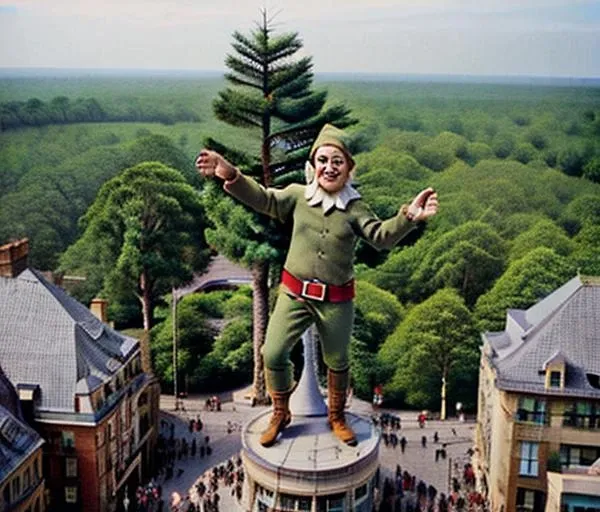 <lora:pachi:0.7>, tree_top_city, elves