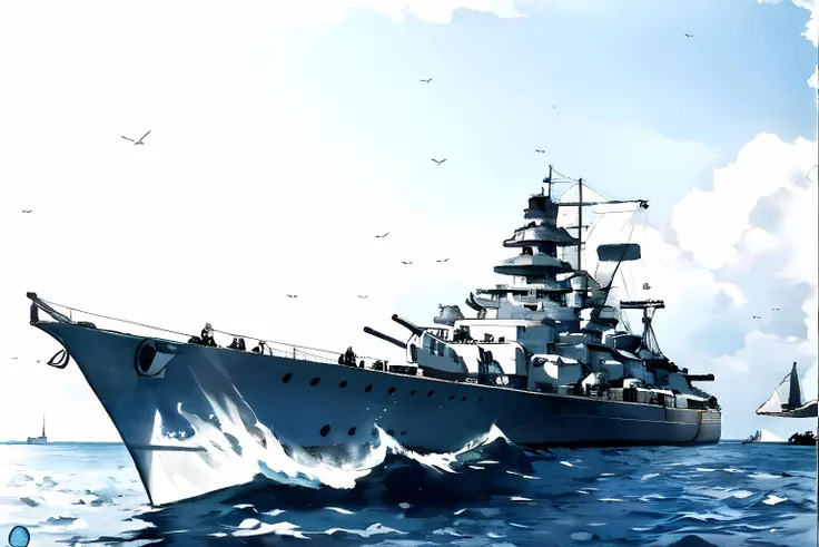 bismarck, in a regatta, sailing boats,