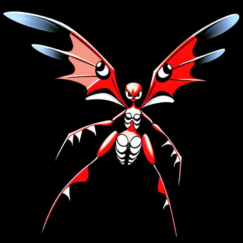 Pokemon, masterpiece, high quality, best quality, high-definition, ultra-detailed, Black Background,fly, Spider, Pokemon