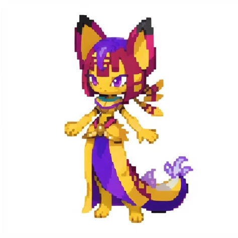 high quality, best quality, (masterpiece:1.05), (single, solo, alone, individual:1.05), front sprite, three-quarter view, (front:1.05), (full body:1.05), pixel, pixelart, (front view, standing up, fighting:1.05), <lora:pksp768_V1:0.5>, shiny, (white background:1.08), (grass, palevioletred, female:1.08), maroon, (grasstype:0.95), (cute:0.6), abiu, <lora:Ankha_v2_RETRAIN:0.75>, ankha, Woman in chains, treefish