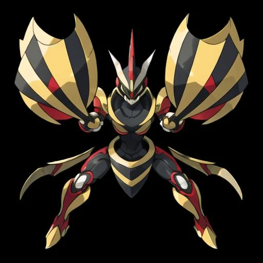 pokemon, juve's,Humanoid ,Krill, masterpiece, high quality, best quality, high-definition, ultra-detailed, black background, <lora:pokemon:0.5>