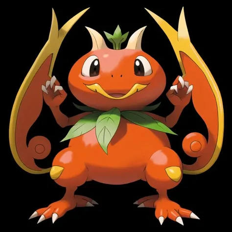 pokemon, solo, masterpiece, high quality, best quality, high-definition, ultra-detailed, food tomato monster