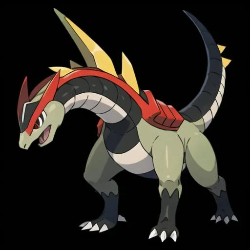 pokemon, Post-triassic,animal , masterpiece, high quality, best quality, high-definition, ultra-detailed, black background, <lora:pokemon:0.5>