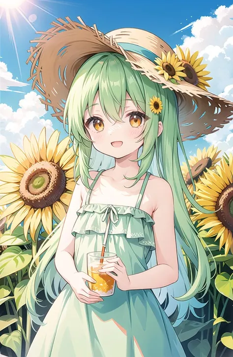 Sweet girl，Yellow curly twintails and soft clothes，pvz corn pitcher personified