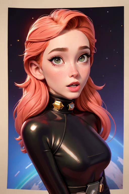 ((Star wars)) ((Evan Rachel Wood )), RAW photograph explosion of color, in space, stars hotography RAW photograph explosion , , vintage Polaroid Swinger, 35mm f/1.2, 1/260s, ISO 50, by Frank Frazetta ((sticky skin:1.2)) short stature
