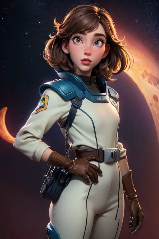 <lora:breen_lora:0.8>, breen, medium shot, digital art illustration of a breen man, wearing breen uniform and breen mask, light brown gloves, centered subject, waving hello, outside, location surface of an alien planet, stars in sky, nebula, night time, artstation, pixiv, highly detailed, 8k, outdoors