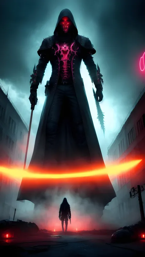 sharp neon sky filled with the souls of the deads, fog, neon spirits, realistic ghosts, blood on face, ultra relistic, eye blood, the death of a population, dread, unknown fear, enormous beings, hand painting, (masterpiece, realistic painting), yellow plantes, glowing neon lines, the fear of Cthulhu, realistic photography, ultra realistic, biomechinical, biomachines, ((hnsrdlf style)), detailed reflections, dark atmosphere, gothic art, futuristic, realistic blood, realistic reflections, RTX graphic, HDR, ultra detailed, real blood, detailed sky