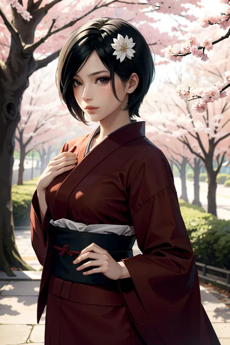 ((ultra detailed, masterpiece, best quality))
<lora:RE4Ada:0.8>
RE4Ada, 1girl, solo, short hair, brown eyes, yukata, japan, cherry blossoms, hair ornament