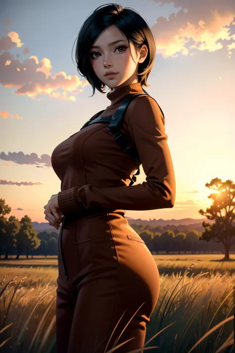 ((ultra detailed, masterpiece, best quality))
<lora:RE4Ada:0.8>
RE4Ada, 1girl, solo, short hair, brown eyes, Amidst a field of tall grass at sunset, figure-hugging jumpsuit, warm golden hour glow, leaning against a wooden fence with an alluring gaze