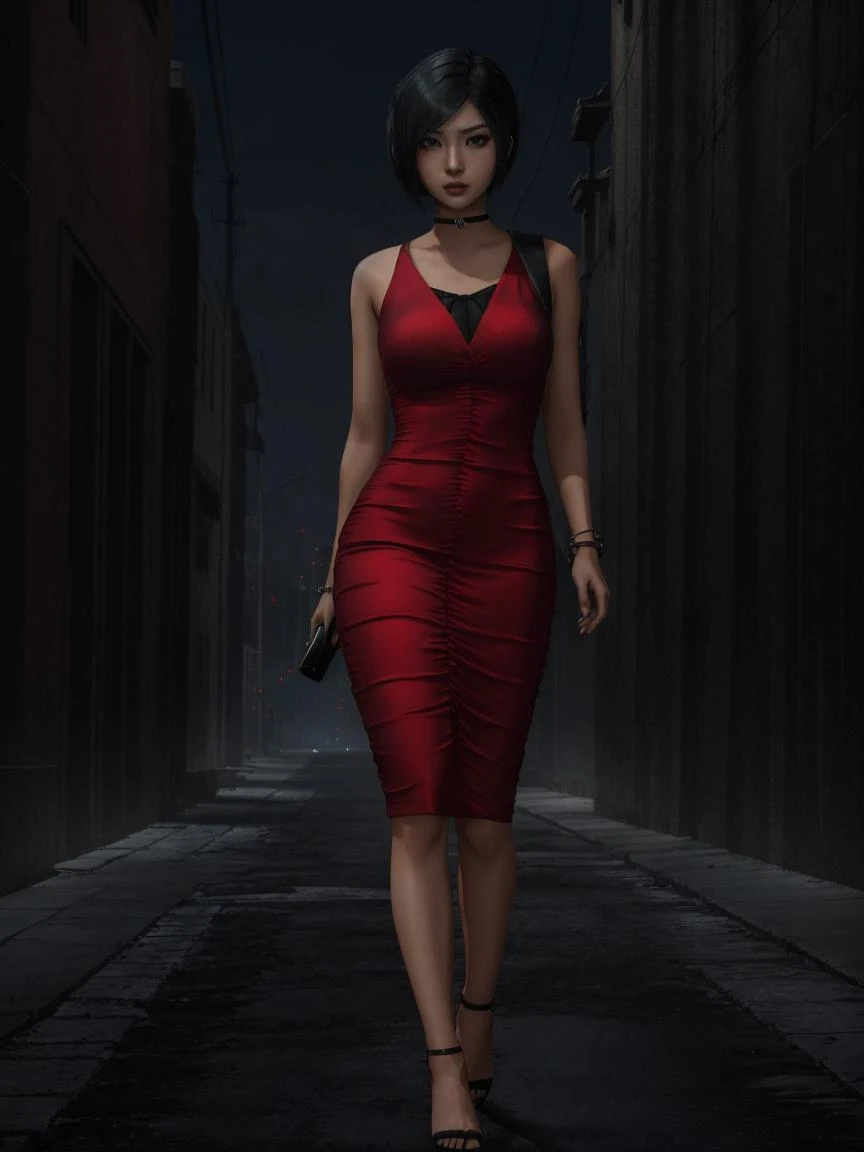 (masterpiece:1.2, best quality), 1girl, 18yo, curly ginger hair, freckles, wearing gas mask, torn black dress, red panties, noir, dark desolate city, anime minimalist, watercolor