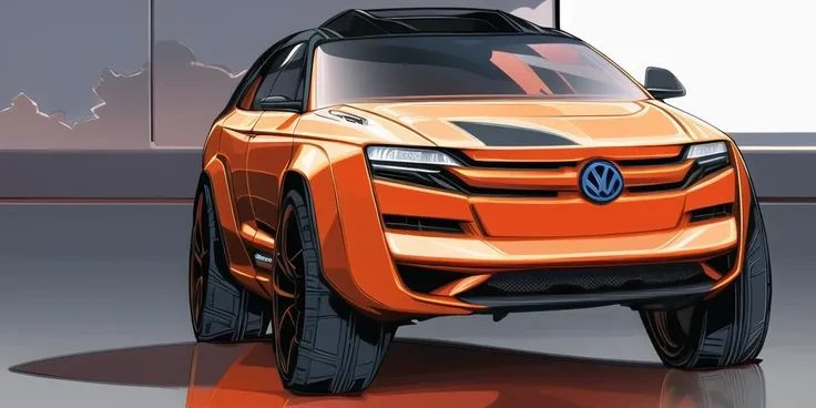 <lora:lpdesigns car_20230730124033:1.2> metalic carpaint, automotive design, arnold render, sci-fi, volkswagen, suv, best quality, ultra high res, photorealistic, high details, 8k