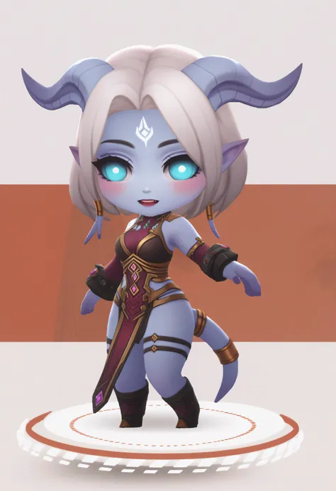 score_9, score_8_up, score_7_up, BREAK source_cartoon, 1girl, draenei, <lora:chibi-nikke-richy-v1_pdxl:1>, solo, chibi, standing, full body