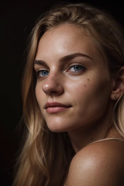 amateur style, (muted colors, cinematic, dim colors, soothing tones:1.2), vibrant, insanely detailed, hyperdetailed, (dark shot:1.2), (vsco:0.3), soft lighting, high quality, textured skin, detailed pupils, visible skin detail, skin fuzz, feminine expressions, blonde hair, dark blonde hair, medium breasts, thick thighs, realistic photo, young, cute, 18 years old, highly detailed, RAW photo,  skin pores, skin fuzz, vellus hairs, subsurface scattering