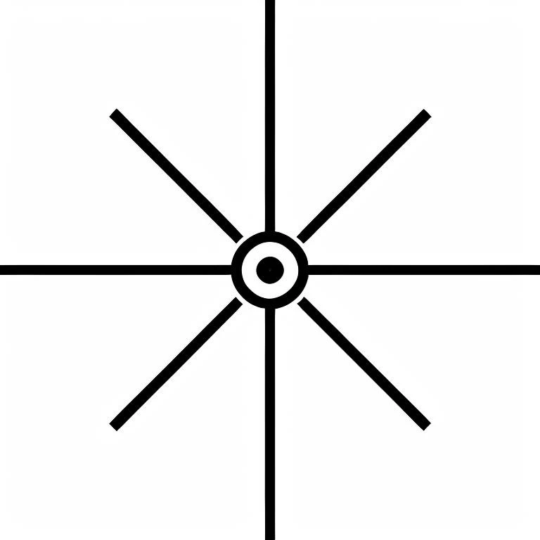 nvjobaim, a crosshaired with circle with a circular, a crosshaired sight scope with a crosshaired sight, crosshair, aim, white background, intricate, complicated, black and white