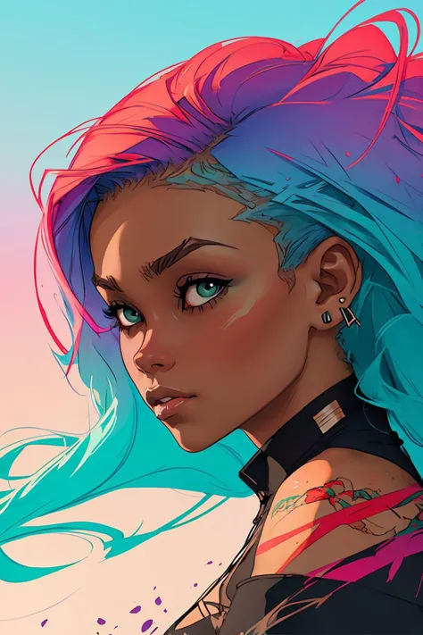 portrait of  DEN_eirenne_sgMK3 (headshot:1.1), 1girl, DC_hero_girl, looking at viewer, (masterpiece, best quality, ultra-detailed, best shadow),, sticker of a girl from dc comic, Kim Jung gi, freedom, soul, digital illustration, comic style, centred, approaching perfection, dynamic, highly detailed, watercolour painting, artstation, concept art, smooth, sharp focus, illustration, art by Carne Griffiths and Wadim Kashin ,