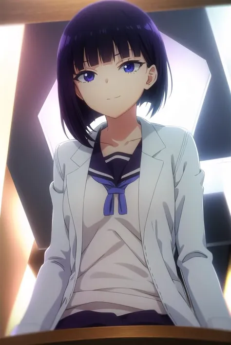 16k, highres, masterpiece, best quality,
a girl aged down, in classroom, full body, (from above:1.5), sullen,
inari sakihira, short hair, (purple eyes:1.1), purple hair, <lora:inari sakihira s1-lora-nochekaiser:1>
extremely oversized clothes, skirt, school uniform, serafuku, labcoat,
<lora:unagedown_V20:-3>