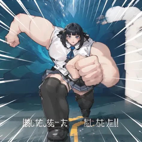 <lora:kqtltV1.1-000008:1> kqtlt, best quality, ultra detailed, beautiful face, perfect anatomy, 1girl, blunt bangs, black hair, short hair, sleeveless, skirt, white shirt,, nice hands, perfect hands, <lora:GoodHands-beta2:1>