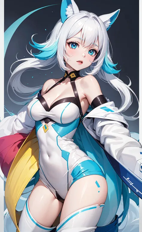 (masterpiece,best quority,detailed:1.2), (1girl:1.5),
kaleidogradient multicolor,insane use of color,unexpected combination color,gray-line fractal pattern background,
BREAK,
mixture warm-color and cold-color,
intricate design graphic,curvy and oblique graphic design,
playful gradient patterns,lively vibrant texture,