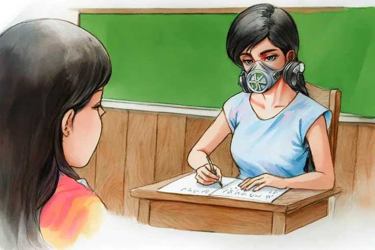 <lora:nameenamastyle:1.2>maneemana style,(Gasmask:1.2)