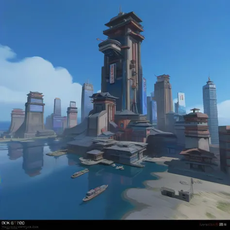 cyberpunk city, dawn, early morning, shore, ocean, paradise, utopia, transparent blue water, skyscrapers, very tall building, citadel, sci-fi, future architecture,
wide composition, 21:9, dynamic, great perspective, film grain, motion blur,
cinematic, masterpiece, high quality, highres, absurdres, editorial, official art, artstation, dramatic, great composition, concept art, matte painting, hyperreal, photoreal, realistic, raw photo, detailed, ultra-detailed, intricate,,<lora:changjingyuanhua:1>,
