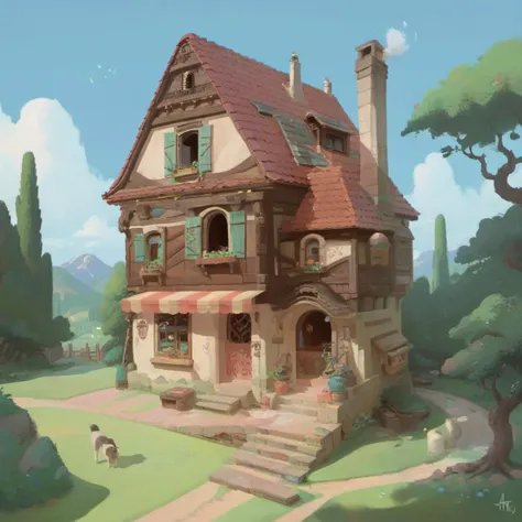 a house, <lora:changjingyuanhua:1>