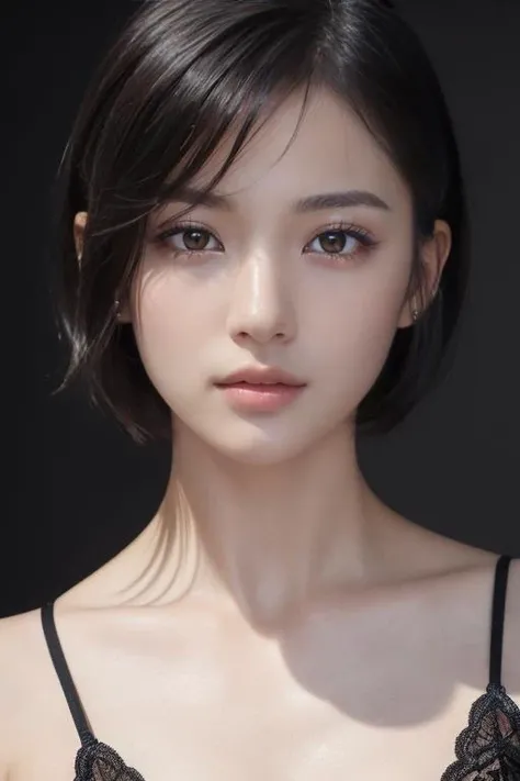 (masterpiece:1.3), (8k, photorealistic, RAW photo, best quality: 1.4), japanese, (1girl), beautiful face, (realistic face), (black hair, short hair:1.3), beautiful hairstyle, realistic eyes, beautiful detailed eyes, (realistic skin), beautiful skin, attractive, ultra high res, ultra realistic, highly detailed, golden ratio,