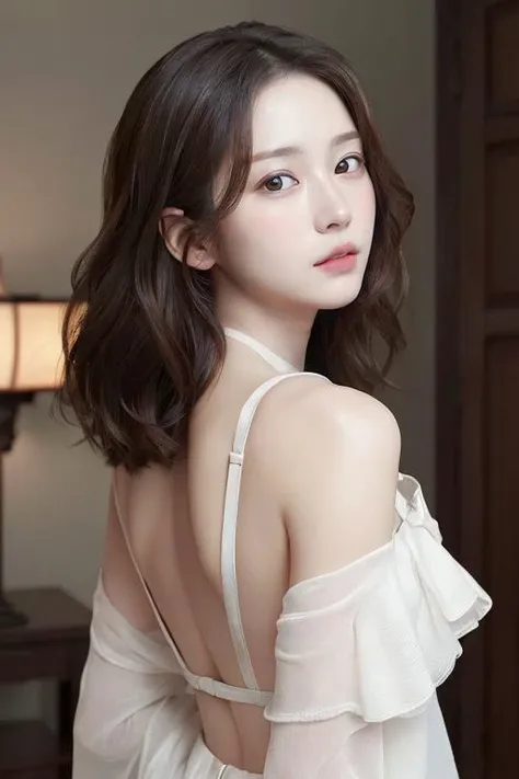 ((masterpiece:1.4, best quality)), ((masterpiece, best quality)), (photo realistic:1.4), professional lighting, physically-based rendering, very cute, extremely detailed eyes and face, eyes with beautiful details, (beautiful japanese girl:1.05), <lora:JapaneseDollLikeness_v15:0.4>, face focus, from back