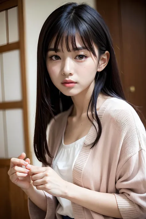 (4k, RAW photo, best quality, masterpiece:1.2),japanese, 1girl,face focus