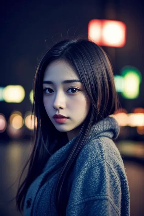 (4k, RAW photo, best quality, masterpiece:1.2),japanese,1girl,winter,night light,face focus,looking another,
<lora:pytorch_lora_weights:1>