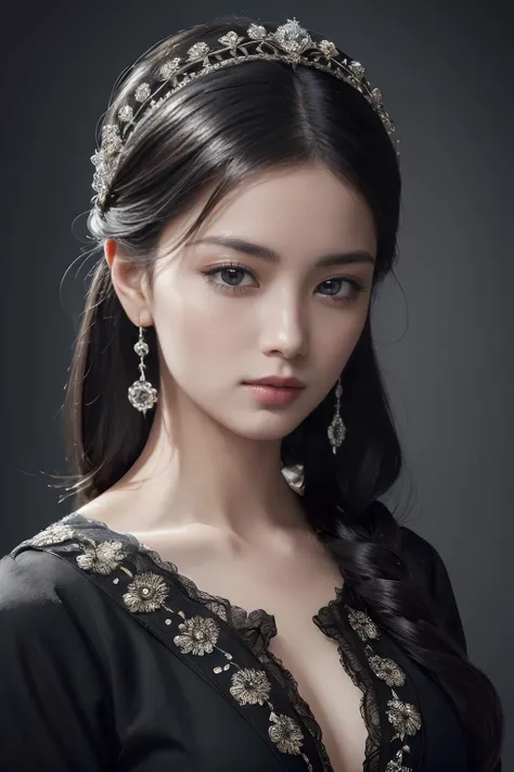 masterpiece, best quality, highres,8k, portrait,beautiful black hair, intricate, elegant, highly detailed, majestic, digital photography,
