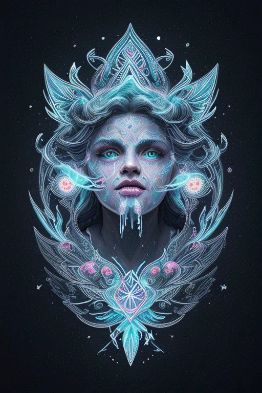 ultra detailed, astrophotography. neon colors, illustration of a viking as she sees the world while experiencing hallucinations, stoned, splash art, splashed neon colors, (iridiscent glowy smoke) ((motion effects)), best quality, wallpaper art, UHD, centered image, art, ((flat colors)), (cel-shading style) very bold neon colors, ((high saturation)) ink lines, psychedelic environment best quality, ink painting, acrylic, cute ice cornflowers, 2d, flat, adorable, vintage, art on a cracked paper, fairytale, storybook detailed illustration, cinematic, ultra highly detailed, tiny details, beautiful details, mystical, luminism, vibrant colors, complex background, centered, symmetry, painted, intricate, volumetric lighting, beautiful, rich deep colors masterpiece, sharp focus, ultra detailed, astrophotography, centered, symmetry, painted, intricate, volumetric lighting, beautiful, rich deep colors masterpiece, sharp focus, ultra detailed, astrophotography.