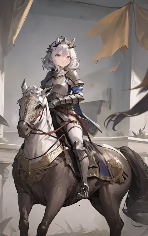 <lora:barded_steed_v1:0.6>, (masterpiece, best quality, absurdres, highly detailed:1.1), (horseback riding:1.2), white horse, (barded_steed:1.2), 1girl, armor, European noble clothes, princess, depth of field, brick road, fantasy, medieval cityscape, <hypernet:anime:1>
