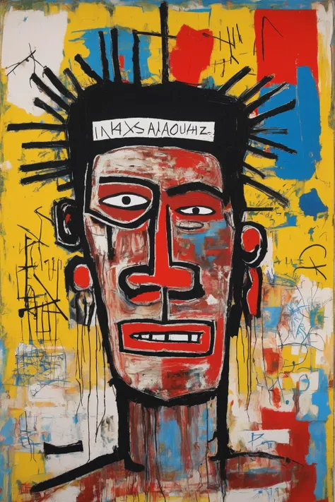 Jean-Michel Basquiat Style - une peinture de jean-michel basquiat sur le conflit russie - ukraine