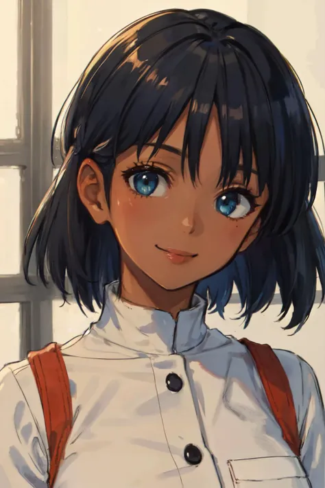 (masterpiece, best quality;1.3), extremely detailed, 1girl, solo, detailed skin, looking at viewer, dark skin, smile,
<lora:Nadia:0.8> nadia, bust shot