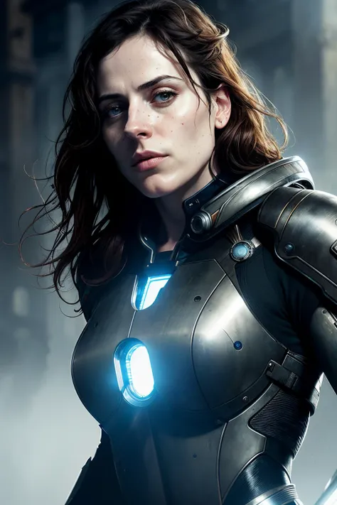 antjeT1 , ((best quality)), ((masterpiece)), (detailed), Midjourney Style, close-up, woman, robot, red eyes, concept art, inspired by Marek Okon, digital art, Crysis Nanosuit, futuristic, (glowing elements:1.1), 4:3 aspect ratio, dynamic duo