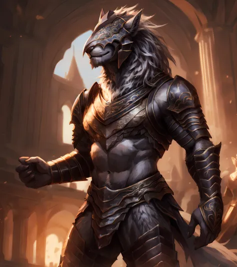 suggestive content, highres, super high resolution, beautiful details, beautiful eyes, depth of field, solo focus, detailed background, high quality, good lighting, high res, (((masterpiece))), 8k, depth of field, ray tracing, detailed background, great lighting, detailed face and body, detailed lighting, [cinematic lighting], [backlighting], [detailed ambient light], [gray natural lighting], [sharp focus], solo, hdr,
<lora:MalikethFRL27nO:0.8>, maliketh (elden ring), male anthro wolf furry, canid, canine, muscular, masculine, muscle, big muscle,
wearing ((armor, helmet, topwear, full body armor, intricate armor, thick armor, chestplate, chest armor, chest covered)), fantasy castle background,
(detailed fluffy fur, fluffy, detailed fur):1.4, tuft, neck tuft, neck fluff, tufted fur, fur tuft, inner ear fluff, <lora:Furtastic_Detailer:1>,