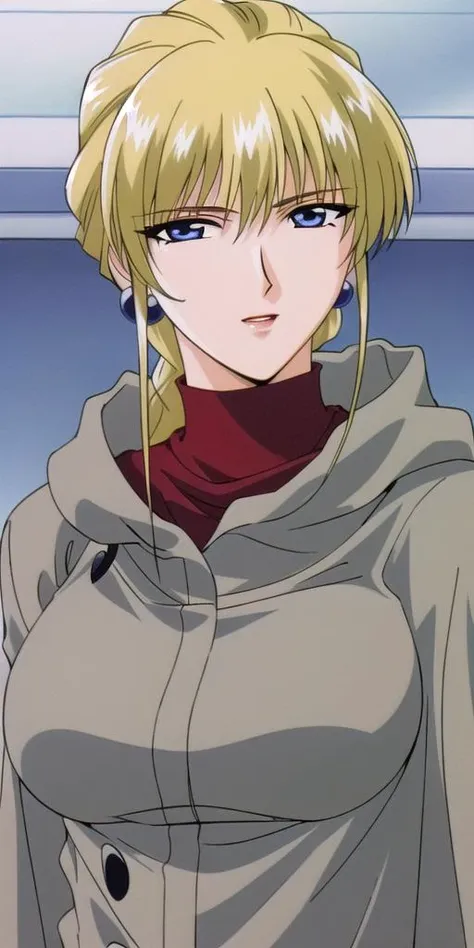 <lora:inez_fressangeV3:0.7> inez_fressange, huge_breasts, standing, solo, Red_turtleneck_shirt_Brown_hooded_robe,, masterpiece, best quality, detailed face, detailed eyes, highres,