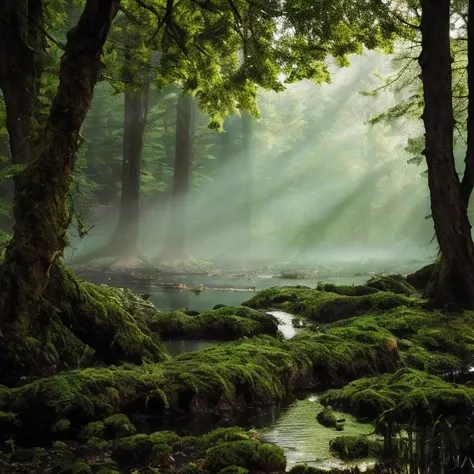 (masterpiece:1.2), (best quality,:1.2), 8k, HDR, ultra detailed, ((photorealistic)), professional light, cinematic lighting, fashion photography, ambient lighting, forest, moss, the, water, with, <lora:detail_slider_v4:3>, FanSwa, <lora:FantasySwamps-10:0.7>, ((perfect hands)), epiCPhoto