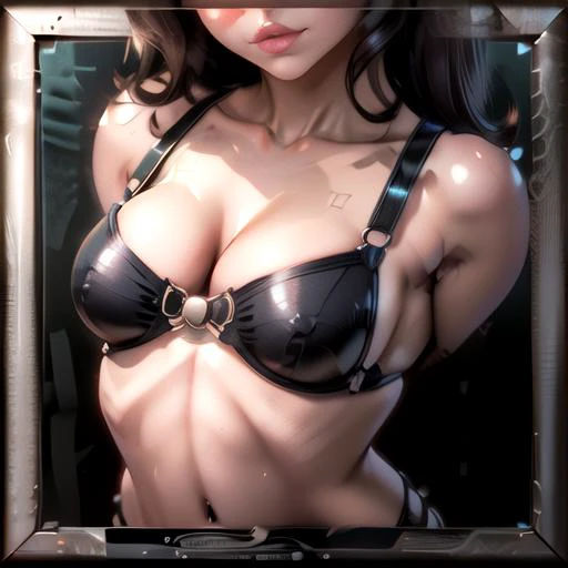 score_9、score_8_up、score_7_up,One girl、Hyperrealism style、Photorealism style,Real、tall、Perfect female body、Kneel、Big Breasts、lips、Upper Body、Long Hair、Staring at the audience、Detailed Hair、Perfect Face、Beautiful woman、blush、bangs、Brown Hair、Dark dark dungeon background with stone walls、Brown eyes、Narrow eyes、Earrings、suspenders、FF7,(((Tifa Lockhart)))、Sweaty、Wet、開いたlips、Upper Body、naked、Detailed nipples、(Mature Woman,steam:1.1)、(Pale pink nipples、puffy_nipple:1.5)、Detailed eyes、(shibari、Mature Woman、Slave collars、Put your arms behind your back、My arms are tied)、High resolution、high quality、最high quality、masterpiece、HDR、Volumetric lighting、Highest production values、masterpiece、bkowjob、(ティファが男のペニスをdeep throatしている、deep throat、Huge penis in mouth、swallow、Penis in her mouth,His hands are gripping her hair、His hands are holding her head、Cum on my chest),One man、A thick but not long penis、（Very wide penis:1.2)、(A face of pain as he can&#39;t breathe)