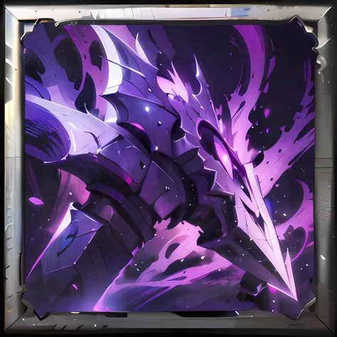 wowicon of large corrupted sword, undead aura, purple background, <lora:sxzWowIconsStyle_v10:0.7>