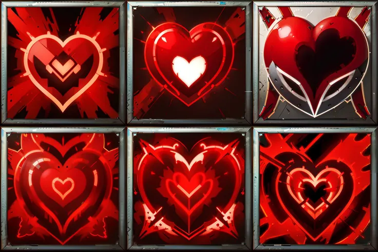 wowicon of red heart, outline <lora:sxz-wowicons-v5-100:0.75>